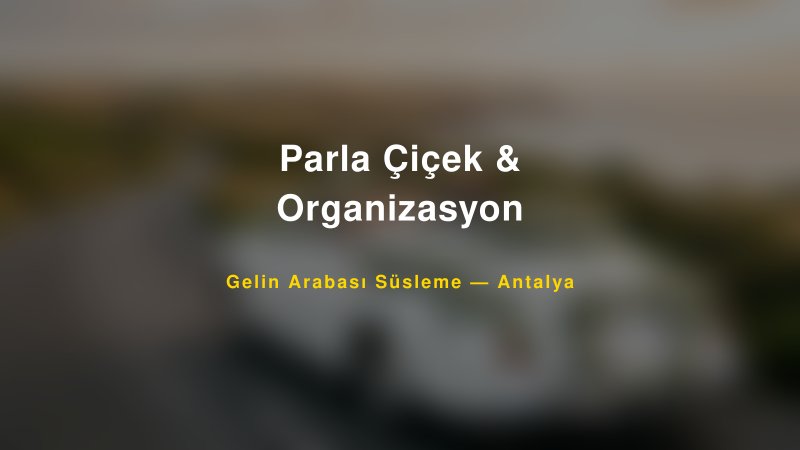 Parla Çiçek & Organizasyon ile Trend Gelin Arabası Yazıları ve Konseptleri — 1